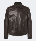 Canali Leather blouson jacket