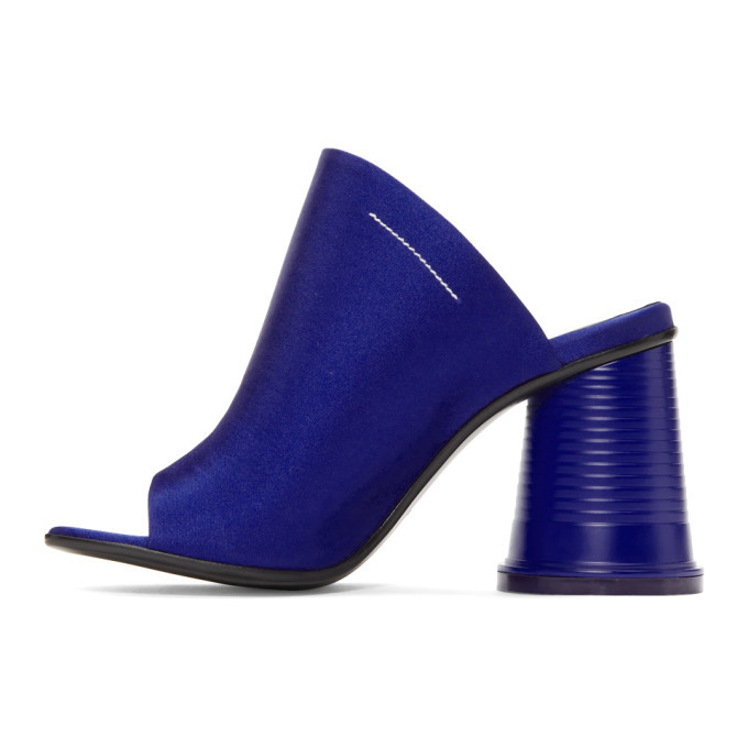 MM6 Maison Martin Margiela Blue Satin Cup To Go Sandals MM6 Maison