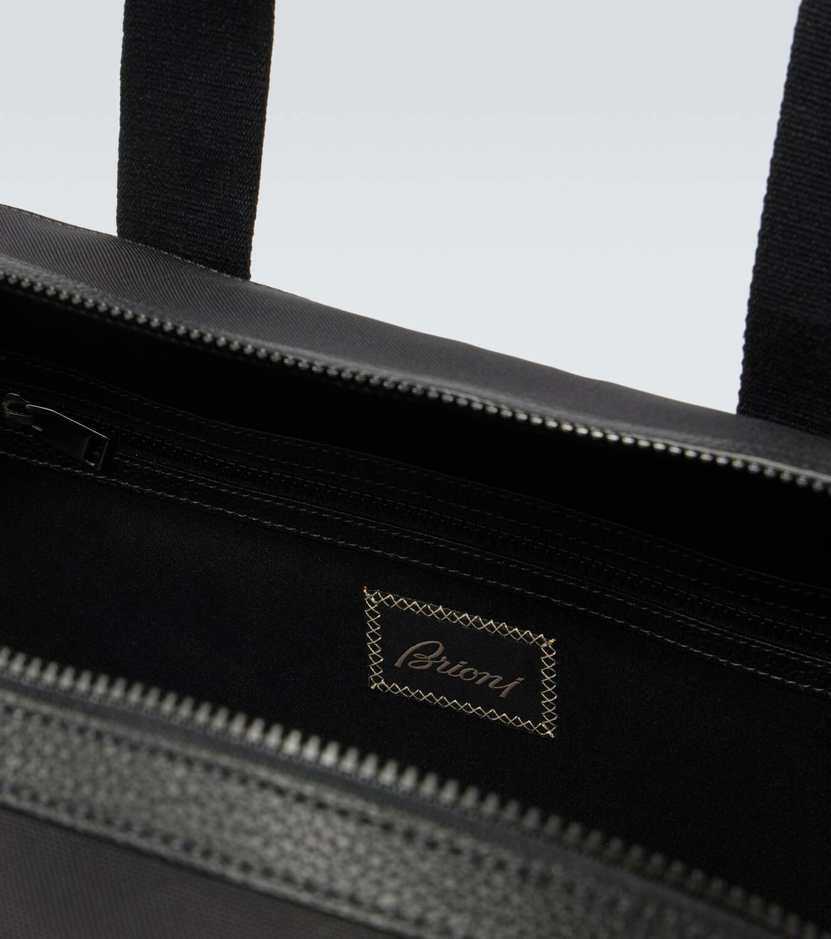 Brioni Leather-trimmed duffel bag
