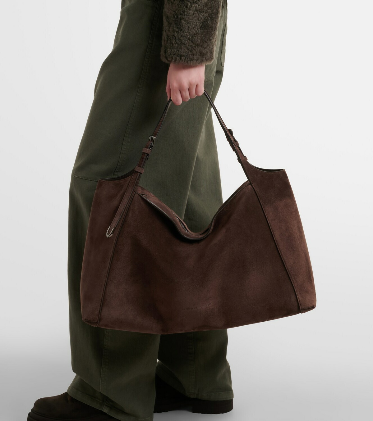Brunello Cucinelli Medium suede shoulder bag