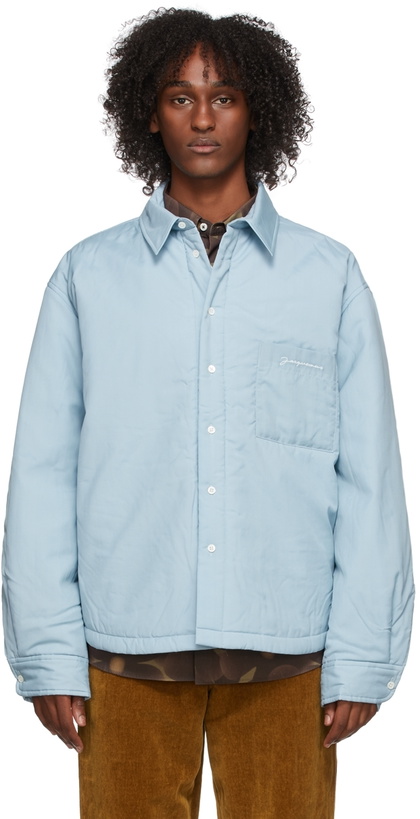 Photo: Jacquemus Blue La Chemise Boulanger Long Sleeve Shirt