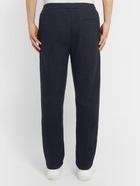 De Bonne Facture - Tapered Cotton-Twill Drawstring Trousers - Blue