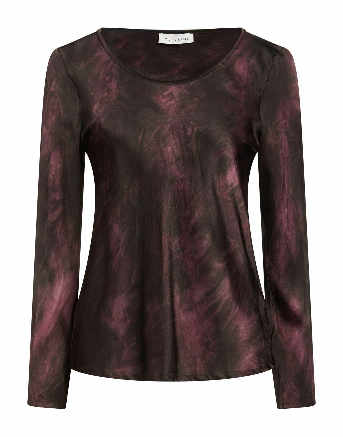 Manila Grace Womens Top Plum