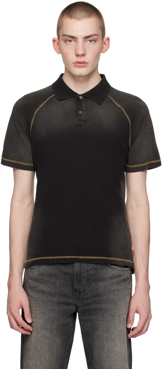 トップス DIESEL T-Rasmith cotton polo shirt Diesel Black T-Rasmith Polo Diesel