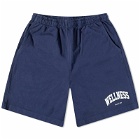 Sporty & Rich Wellness Ivy Gym Shorts in Navy/White
