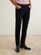 Dolce&Gabbana - Slim-Fit Straight-Leg Logo-Appliquéd Jeans - Black