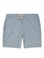 Faherty - Straight-Leg Long-Length Printed Recycled Swim Shorts - Blue