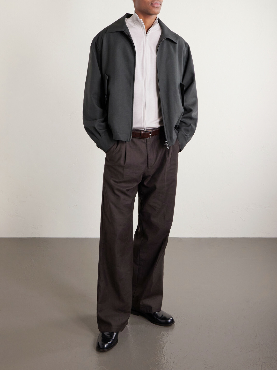 Eleventy - Wool Zip-Up Cardigan - Gray