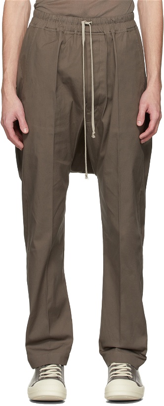 Photo: Rick Owens Taupe Drawstring Long Trousers