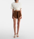Magda Butrym Cropped cotton-blend T-shirt