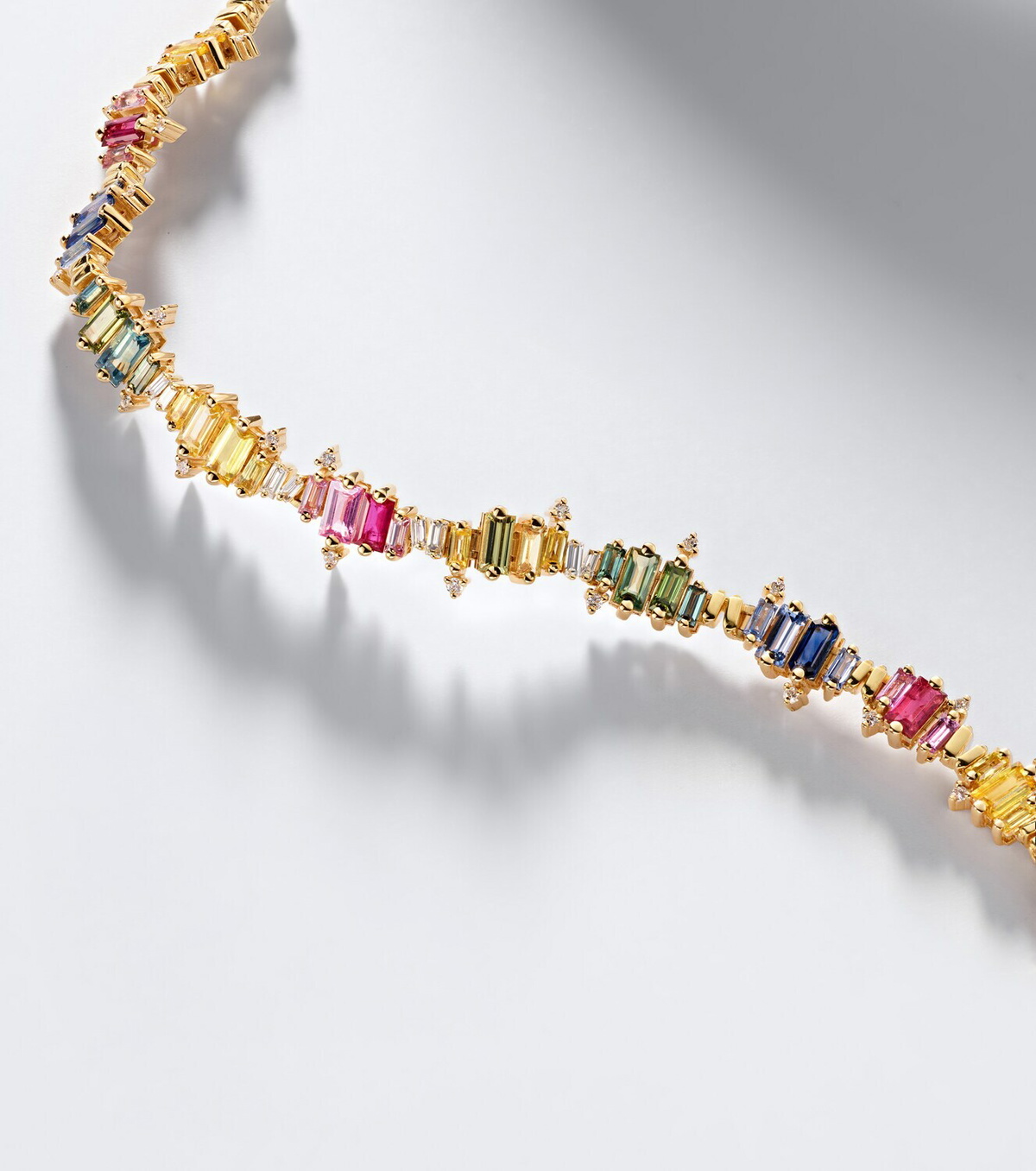 Suzanne Kalan Bold Burst 18kt gold bracelet with sapphires and diamonds