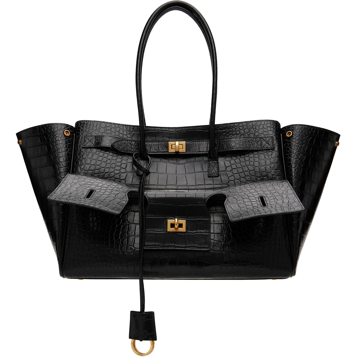 Balenciaga Black Bel Air M Carry All Bag