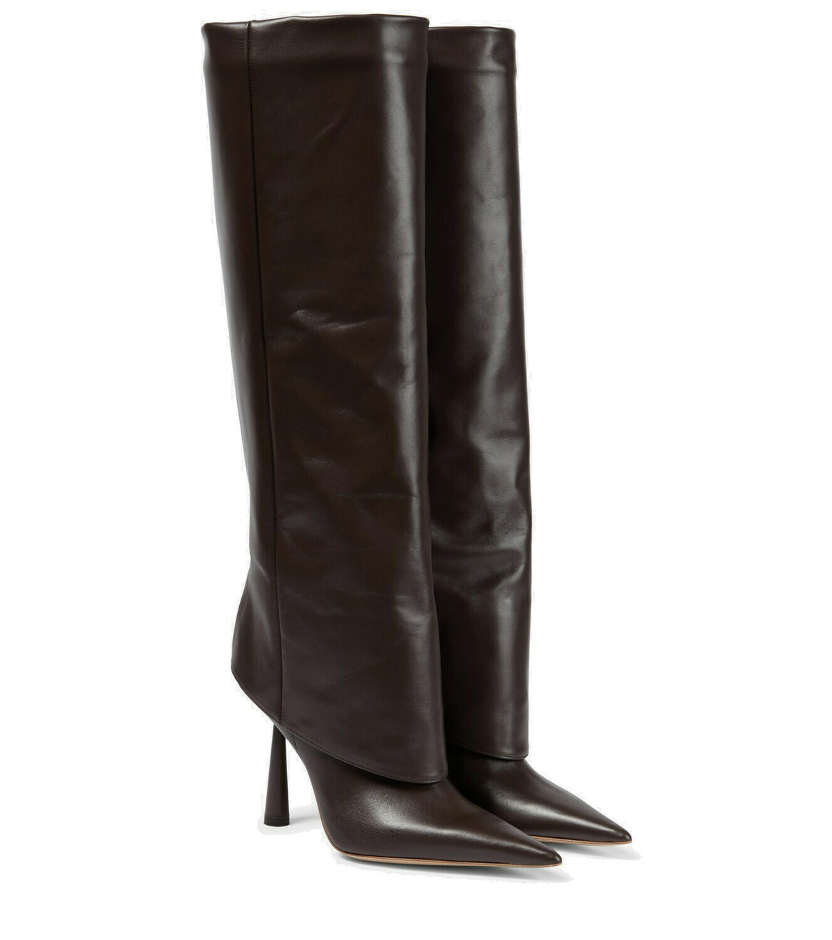 【Gia Borghini】 GIA/RHW Rosie 10レザー over-the-kneeブーツ GIA/RHW Rosie 10 leather over-the-knee boots in beige - Gia