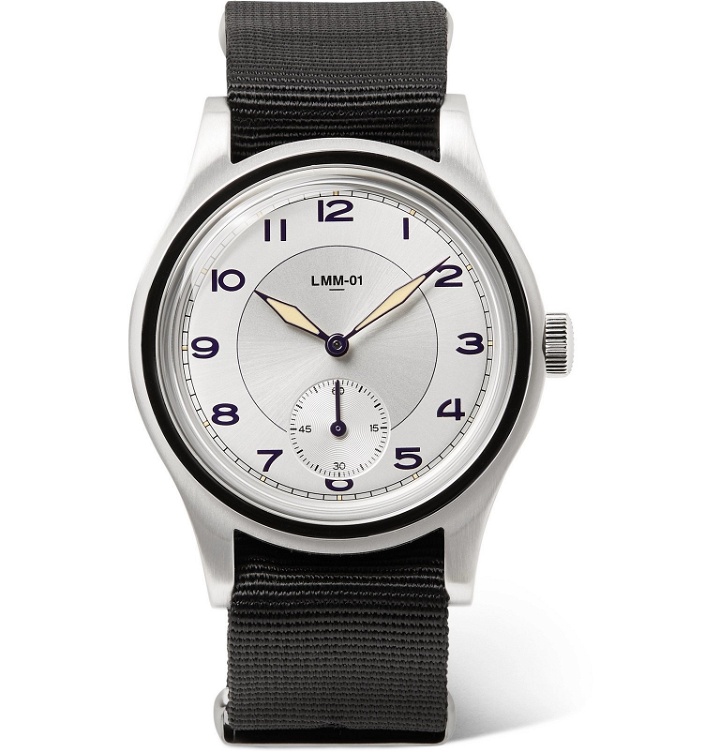 Photo: Merci - LMM-01 Railroad 38mm Stainless Steel and NATO Webbing Watch - Silver