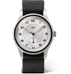 Merci - LMM-01 Railroad 38mm Stainless Steel and NATO Webbing Watch - Silver