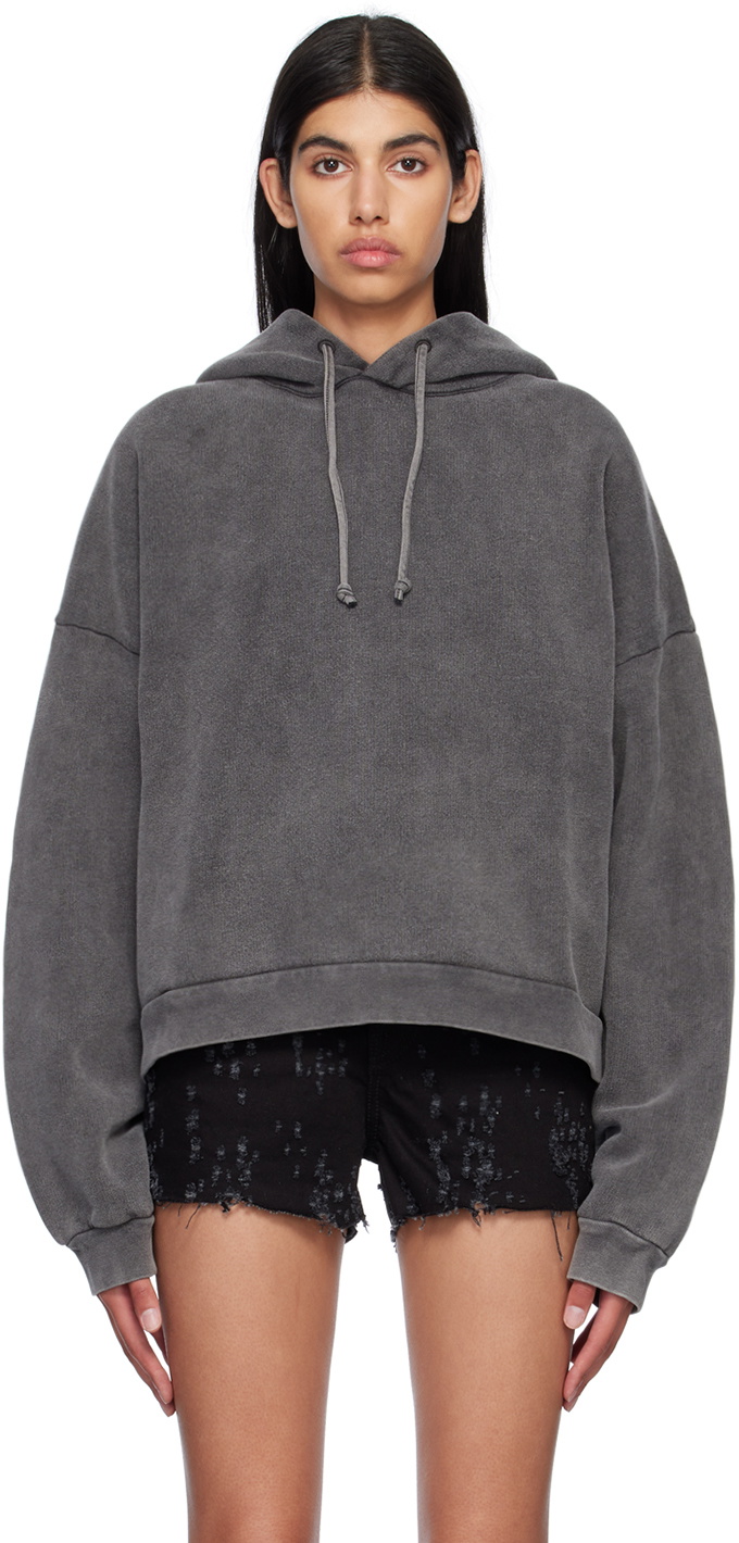 Acne Studios Gray Relaxed-Fit Hoodie Acne Studios