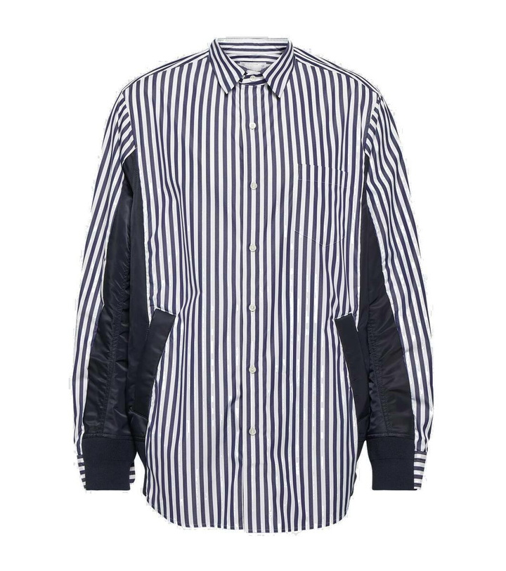 Photo: Sacai Striped cotton-blend poplin shirt