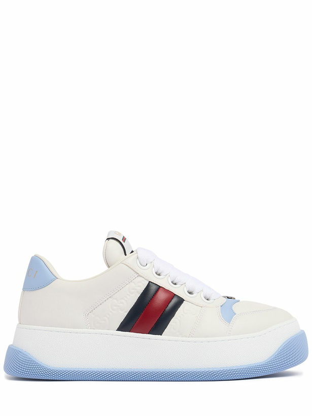 Photo: GUCCI Double Screener Leather Sneakers