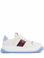 GUCCI Double Screener Leather Sneakers