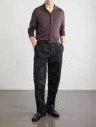 Altea - Julius Lyocell and Cotton-Blend Jersey Shirt - Brown