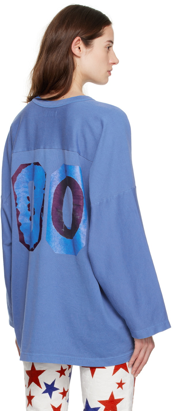 ERL Blue Printed Long Sleeve T-Shirt ERL ERL Blue Printed Long Sleeve T-Shirt ERL