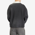 Nahmias Men's N Long Sleeve Polo in Black Terry