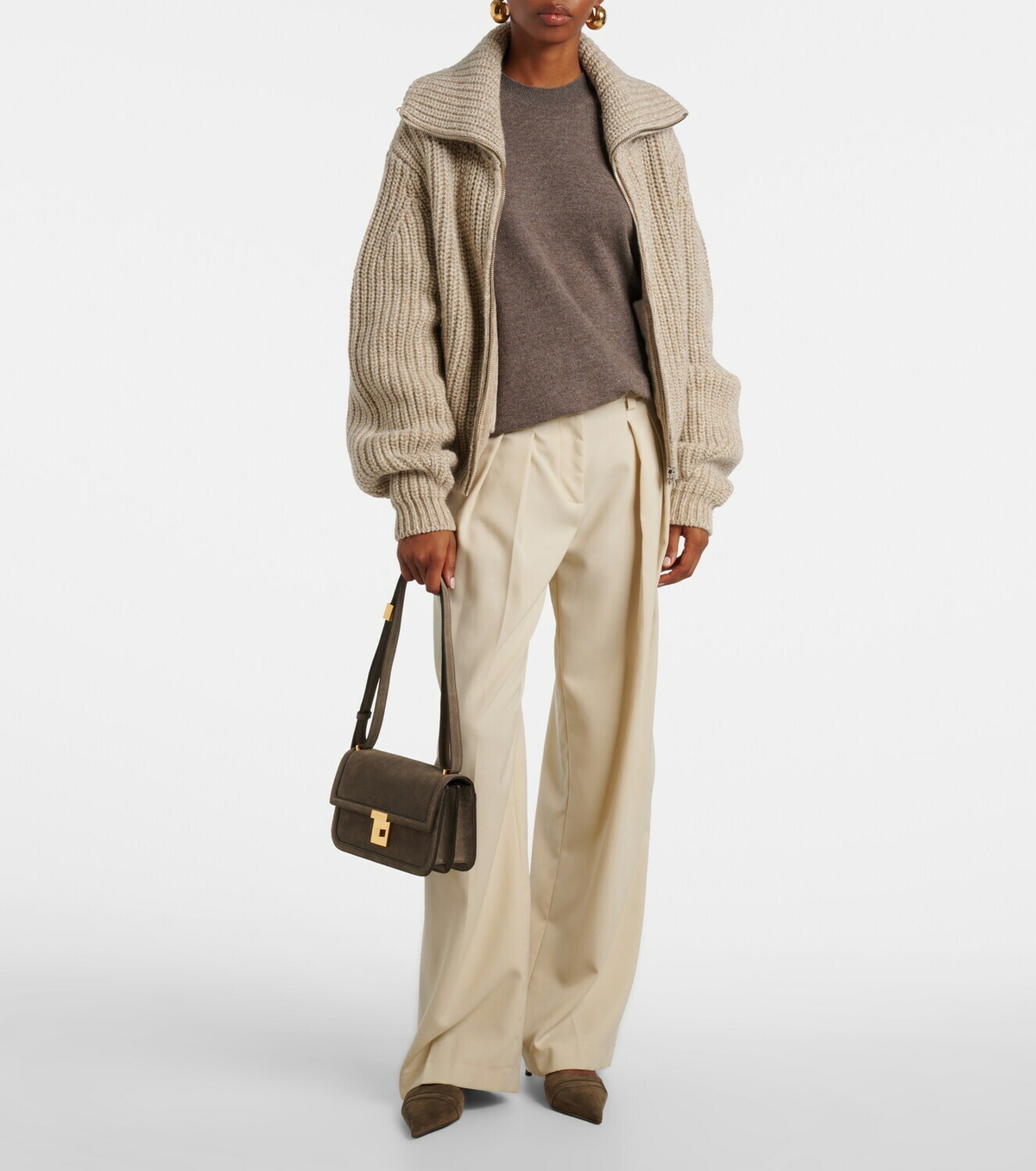 DeMellier Paris suede crossbody bag