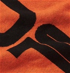 Off-White - Logo-Jacquard Knitted Scarf - Orange