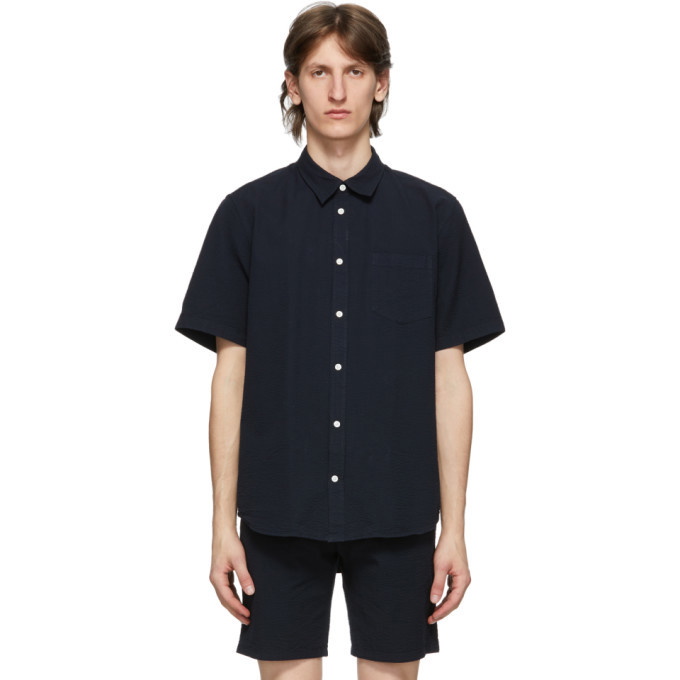 Photo: Norse Projects Navy Seersucker Osvald Shirt