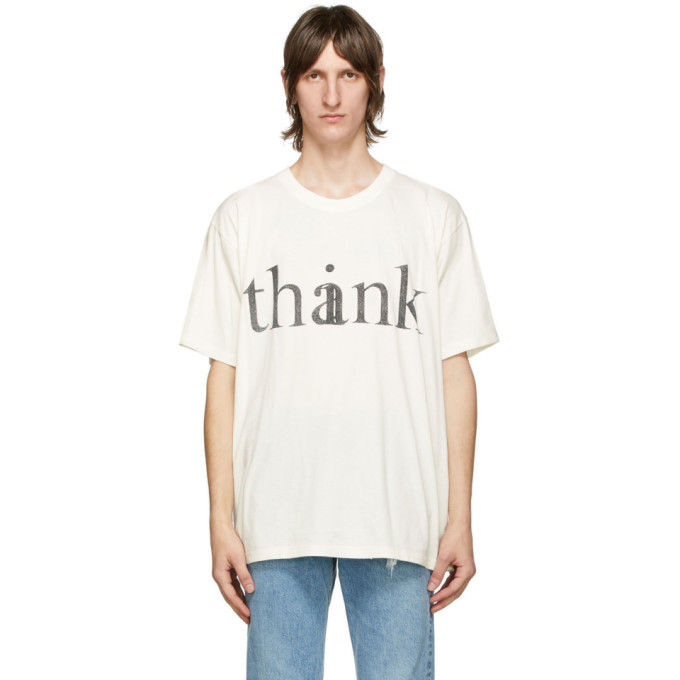 Photo: Gucci Off-White and Black Thank T-Shirt