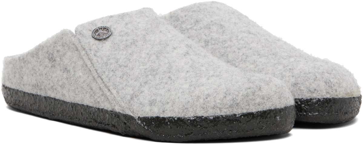 Birkenstock Gray Narrow Zermatt Rivet Slippers