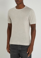 Rag & Bone Aulton Fine-knit T-shirt Ecru
