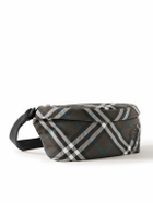 Burberry - Logo-Embroidered Checked Canvas Belt Bag
