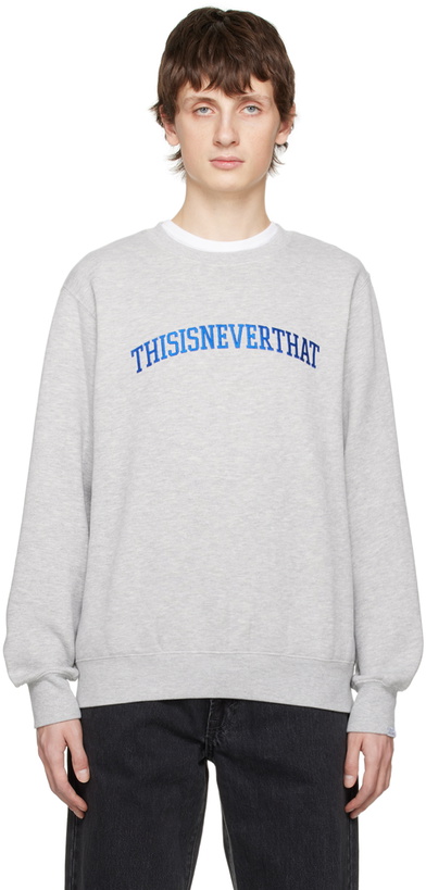 Photo: thisisneverthat Gray Crewneck Sweatshirt