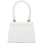 Jacquemus White Croc Medium Le Chiquito Bag