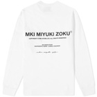 MKI Men's Long Sleeve Design Studio T-Shirt in White