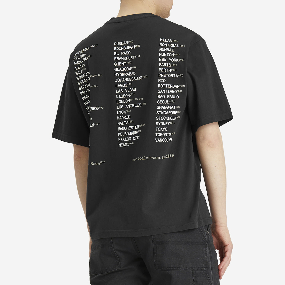 Boiler Room Men's World Tour T-Shirt in Black