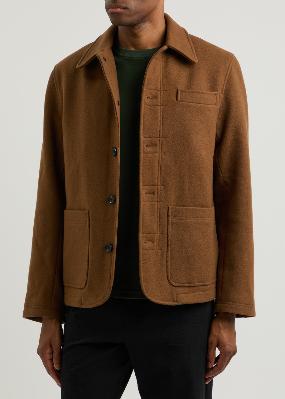 Oliver Spencer Lambeth Wool-blend Jacket Dark Brown Oliver Spencer