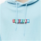 ICECREAM Men's IC Skateboards Embroidered Hoodie in Blue