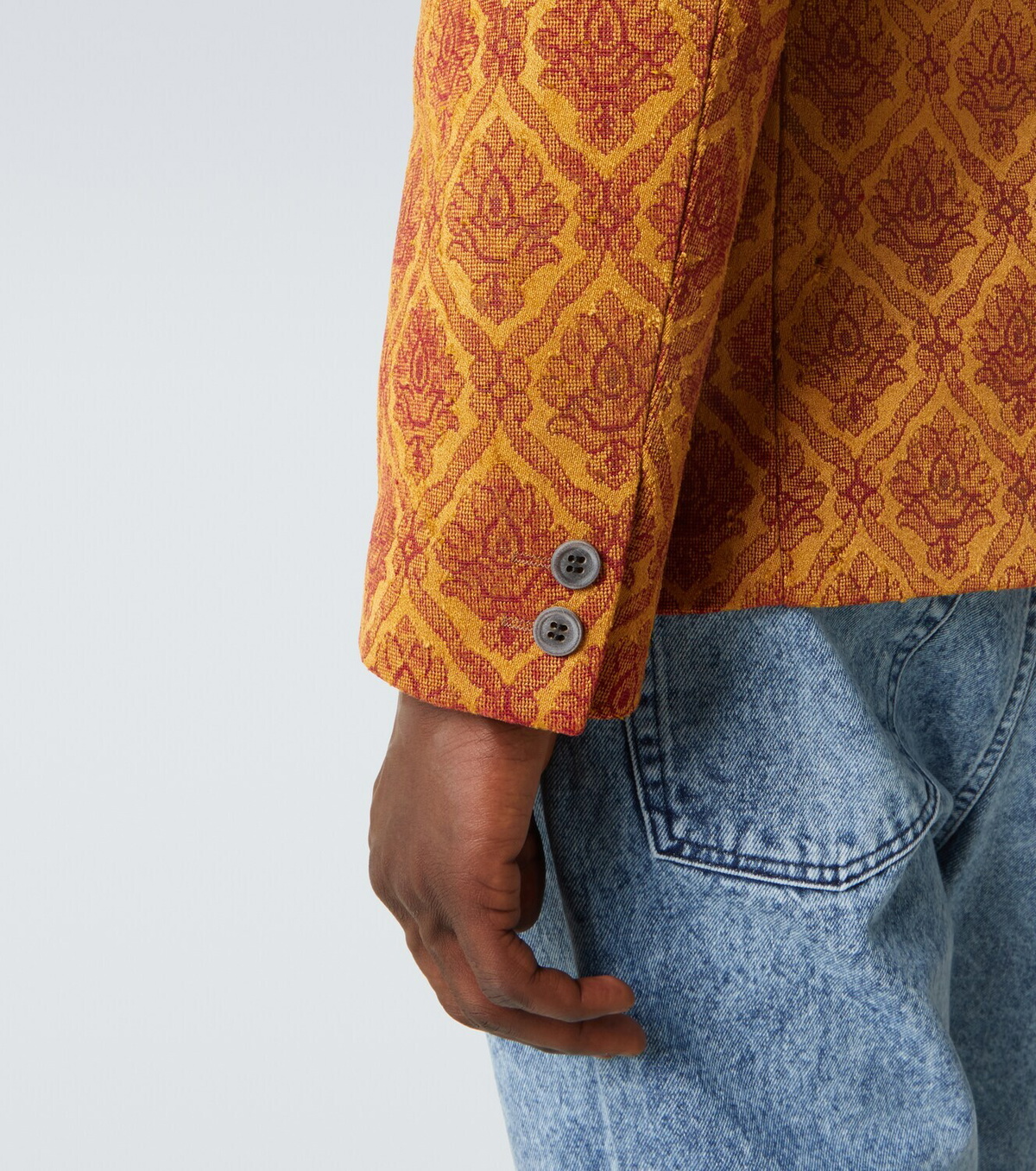Junya Watanabe Floral single-breasted jacquard blazer