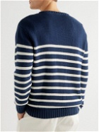 Onia - Striped Cotton Sweater - Blue