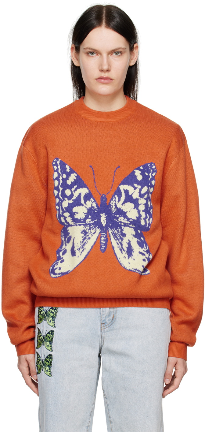 Butter Goods Orange Butterfly Sweater Butter Goods