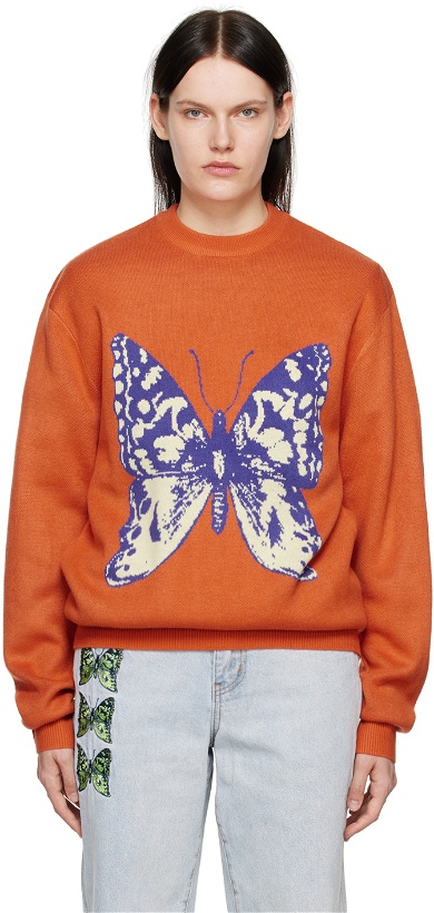 Photo: Butter Goods Orange Butterfly Sweater
