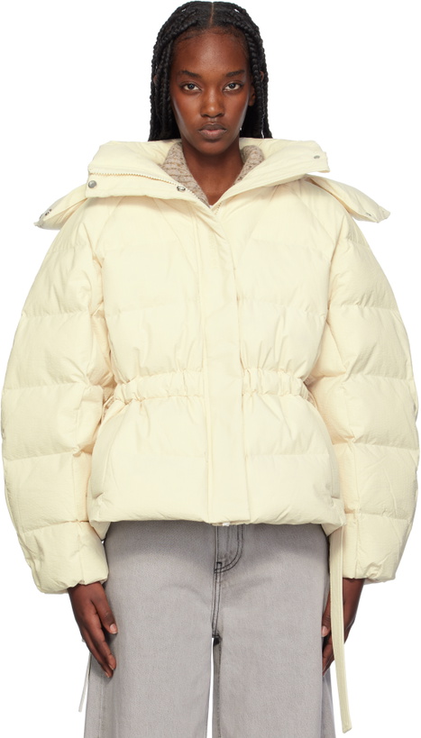Photo: GANNI Beige Tech Oversized Down Puffer Jacket