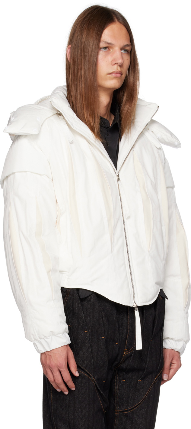 Juntae Kim White Slashed Down Jacket