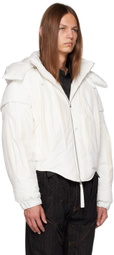 Juntae Kim White Slashed Down Jacket