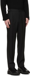 Solid Homme Black Zipper Trousers