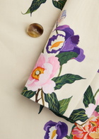 Borgo DE Nor Quinn Floral-print Stretch-cotton Blazer Cream