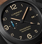 Panerai - Luminor 1950 3 Days GMT Automatic 44mm Ceramic and Leather Watch, Ref. No. PAM01441 - Black