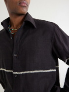 Kartik Research - Rabari Embroidered Cotton Shirt - Brown